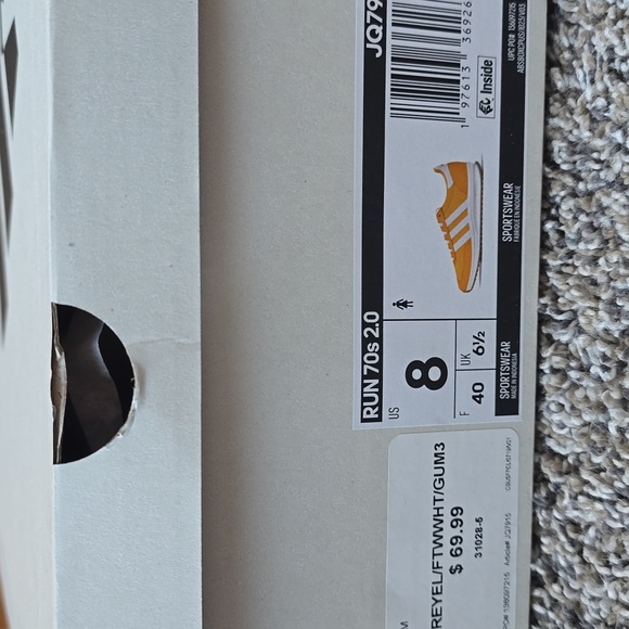 Adidas Gold and White Running Shoes - Picture 9 of 10